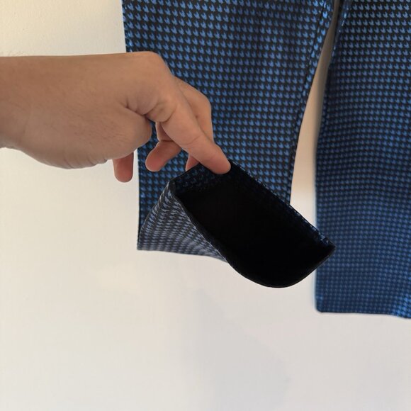 NWT Old Navy Size 12 Black/Blue Metallic Houndstooth Jacquard Pixie Ankle Pants - Picture 5 of 11